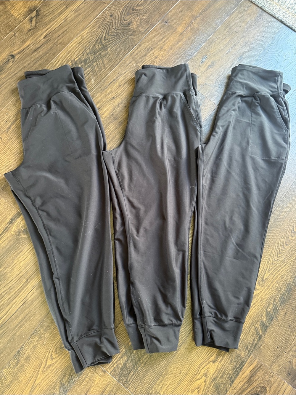 XL Woman’s Old Navy Active Black Jogger Pants lot of 3 High rise go dry